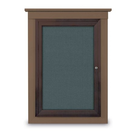 United Visual Products Single Door Enclosed Cathedral Letterboa UV1300CD-WHITE-GREEN